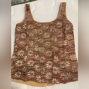 Elegant Floral Lace Tank Top